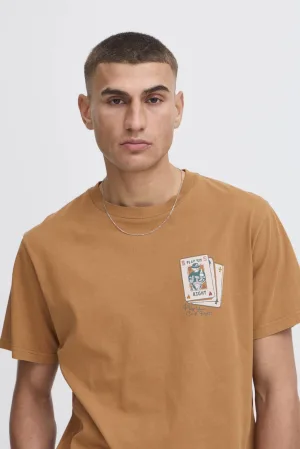 Solid regular T-shirt donker oranje