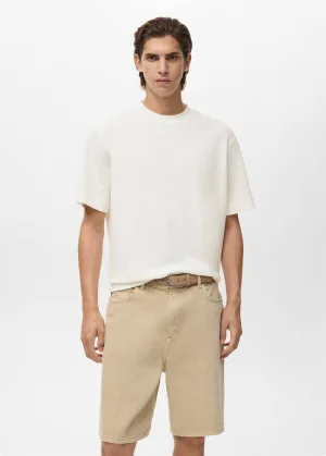 Mango Man regular T-shirt ecru