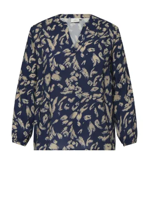 ONLY CARMAKOMA blousetop donkerblauw