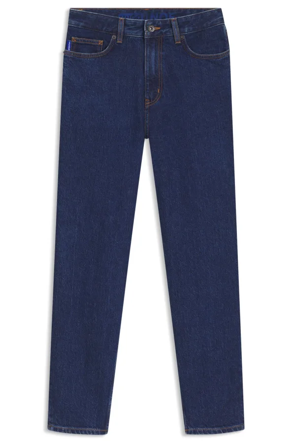 HUGO Blue Mom jeans Noe Straight fit jeans met hoge taille