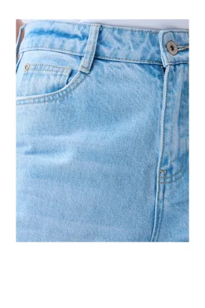 Shoeby high waist wide leg jeans bleached denim