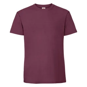 Fruit Of The Loom Heren Ringgesponnen Premium T-Shirt (Bordeaux)