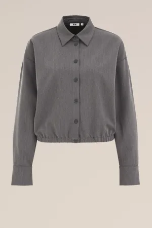 WE Fashion – Dames blouse – Cropped – Grijs –