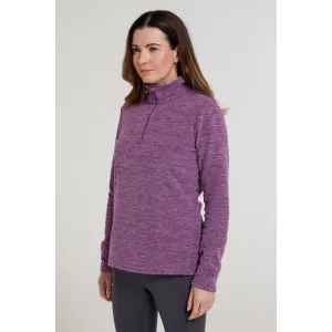 Mountain Warehouse Dames/dames Snowdon Gemêleerd Fleece Top (Donker paars)