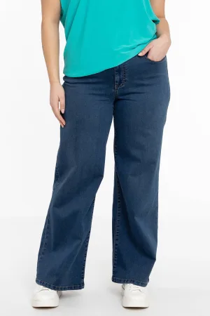 YOEK loose fit jeans dark blue denim