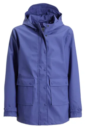 anytime regenjas met capuchon paars