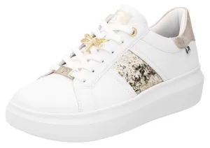 RIEKER Sport Plateausneakers met stijlvolle metallic-details, vrijetijdsschoen, lage schoen, veterschoen