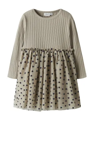 NAME IT MINI korte jurk beige