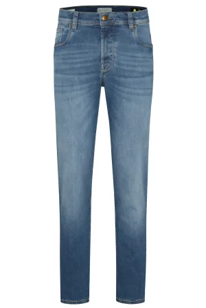 Bugatti Herren Broek van denim met used-look