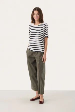 T-shirt Regular fit Navy and White Stripe