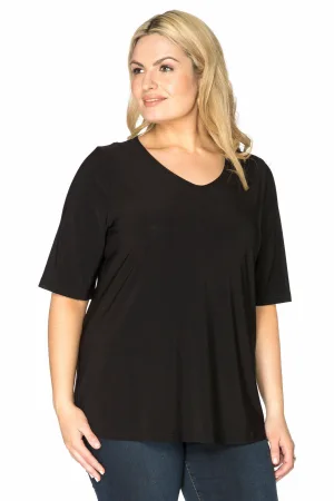 YOEK T-shirt van travelstof DOLCE zwart