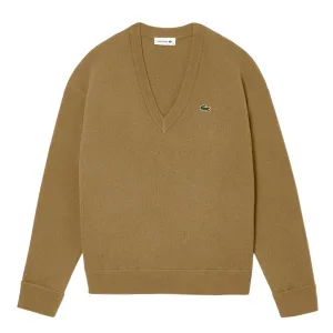 Lacoste Dames/Dames Gekaarde Moss Stitch Relaxed Fit Trui (Bruin)