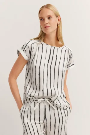 Bugatti Damen Blouse shirt met streepjesprint