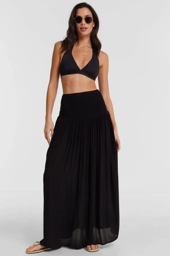 anytime midi jurk/rok in 1 zwart