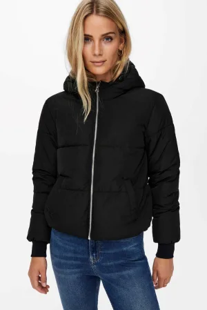 JDY gewatteerde jas JDYNEWERICA zwart