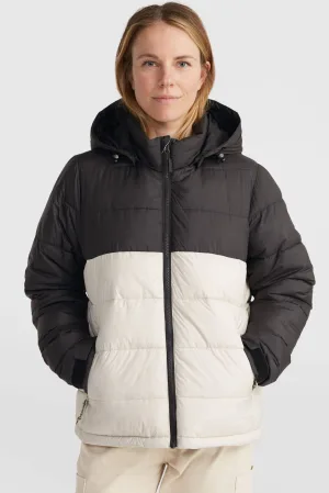 O’Neill gewatteerde winterjas zwart/ecru