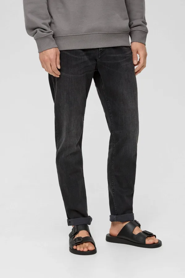 s.Oliver regular fit, tapered leg jeans Mauro grijs