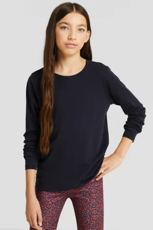 anytime longsleeve T-shirt donkerblauw