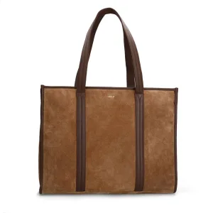 Manfield suede shopper bruin