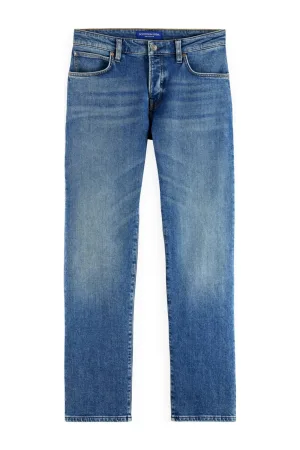 Scotch & Soda straight leg jeans The Zee medium blue denim