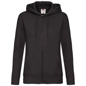 Fruit of the Loom Dames/Dames Premium Hooded Lady Fit Hoodie (Zwart)