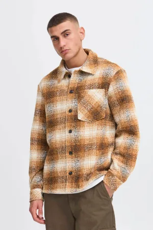Solid overshirt bruin