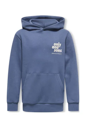 ONLY & SONS JUNIOR hoodie blauw