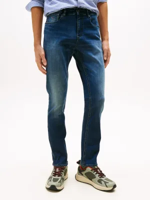 TOMMY JEANS Straight jeans SCANTON SLIM Met merkenlabel van leer achter