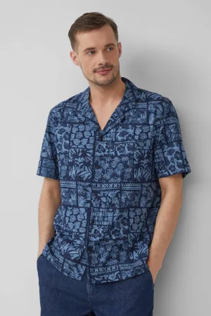 s.Oliver casual overhemd donkerblauw