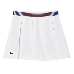 Lacoste Dames/Dames Piqué Tennisrokje (Wit/blauw)