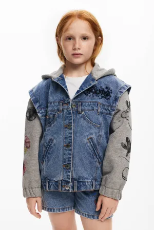 Desigual Minnie Mouse spijkerjas light blue denim