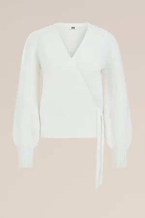 WE Fashion – Dames omslagvest met structuur – Regular fit – Gebroken wit –