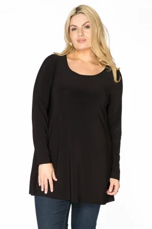 YOEK longsleeve van travelstof DOLCE zwart