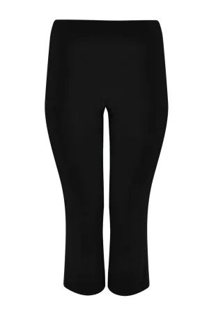 YOEK cropped flared broek zwart