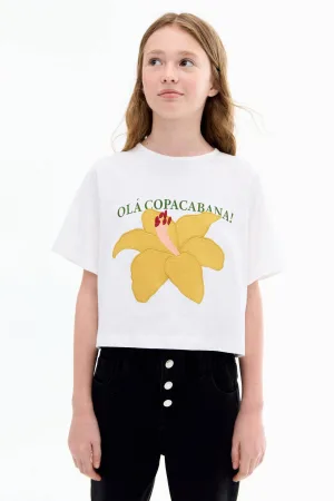 Mango Kids high waist regular fit jeans black denim