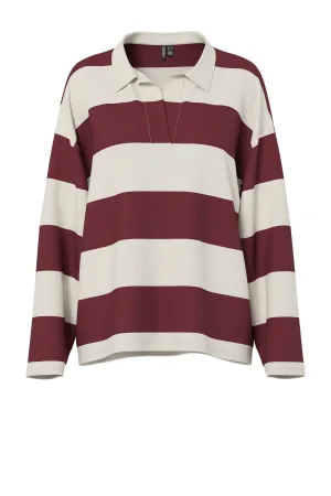 PIECES sweater donkerrood