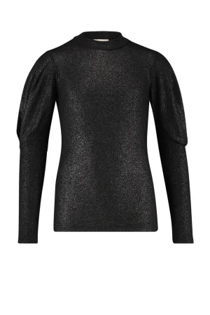 AI&KO longsleeve zwart met glitter