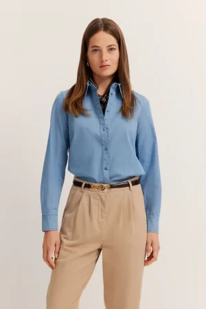 Bugatti Damen Stretch katoenen overhemd blouse