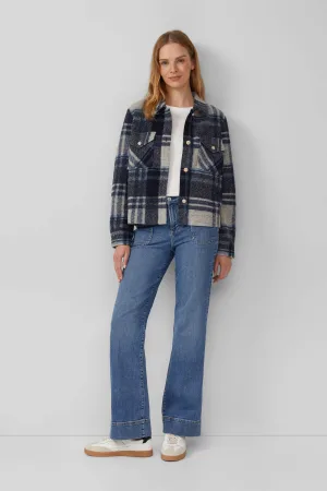 s.Oliver flared jeans medium blue denim