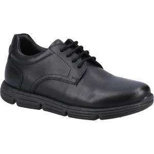 Hush Puppies Adrian JNR Leren Zwarte Schoenen Voor Jongens
