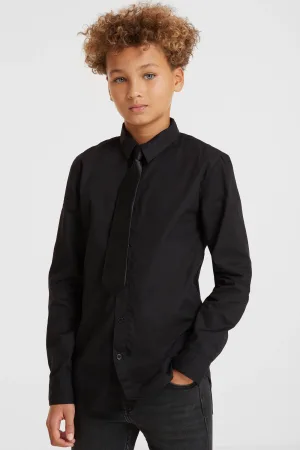 anytime overhemd met stropdas zwart