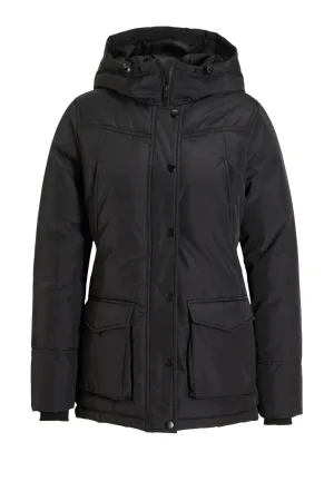 anytime midi parka zwart