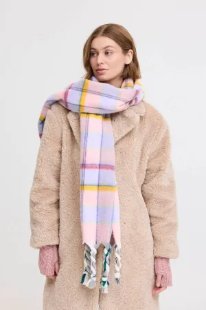 ICHI geruite sjaal IALINNE lila