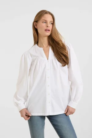 anytime blouse met v-hals wit