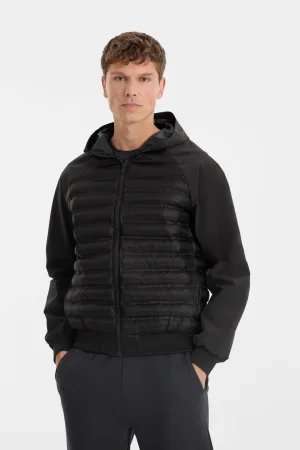 anytime hybrid gewatteerde jas donkergrijs