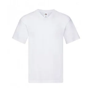 Fruit Of The Loom Heren Originele V-hals T-shirt (Wit)
