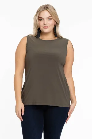 YOEK singlet DOLCE van travelstof groen