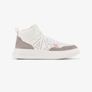 Women’s Armani Exchange Trainers in White pink