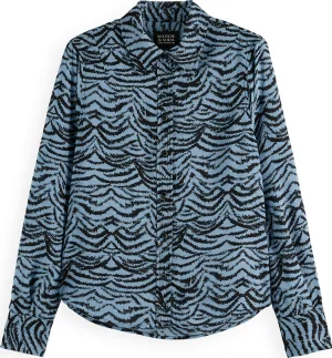 Scotch & Soda Blouse Print Blauw dames