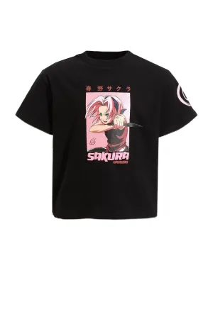 anytime T-shirt Naruto license zwart